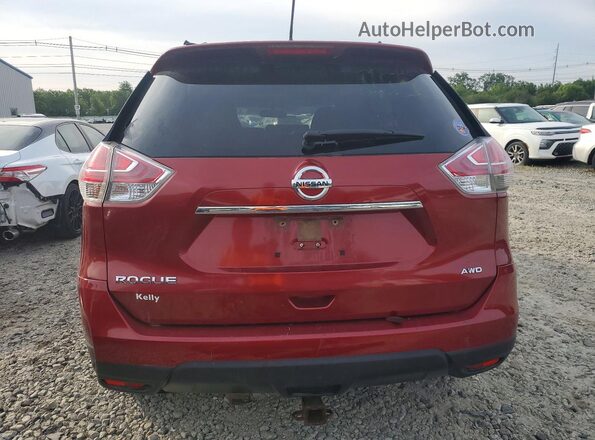 JN8AT2MV6GW149053 2016 NISSAN ROGUE Красный Вид сзади