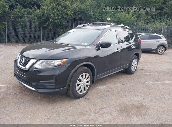 JN8AT2MV7HW020644 2017 NISSAN ROGUE Black Առջևի ձախ երեք քառորդ տեսարան