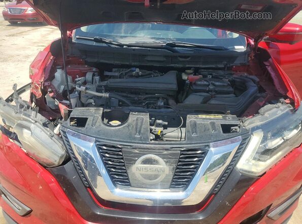 JN8AT2MV7HW278064 2017 NISSAN ROGUE Red ძრავის განყოფილების ხედი