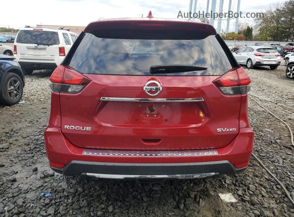 JN8AT2MV8HW267252 2017 NISSAN ROGUE Красный Вид сзади