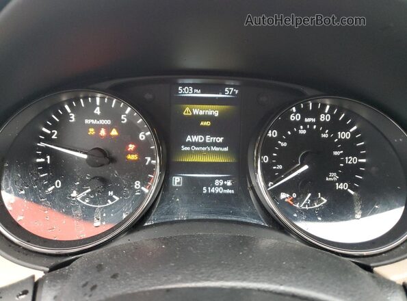 JN8AT2MV8HW267252 2017 NISSAN ROGUE Красный Вид щитка приборов