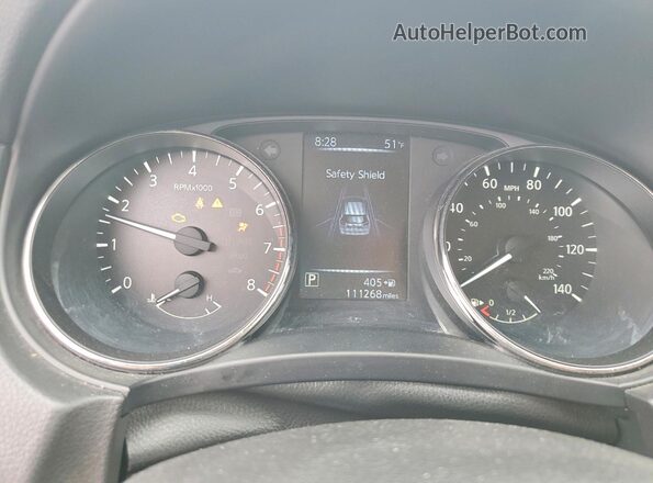 JN8AT2MV8HW270703 2017 NISSAN ROGUE White Вид щитка приладів
