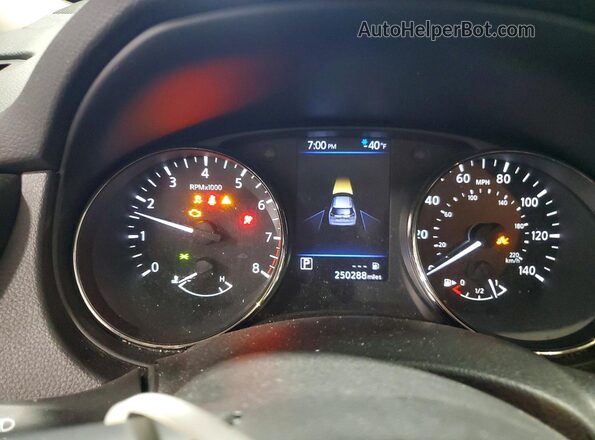 JN8AT2MV8KW397362 2019 NISSAN ROGUE Белый Вид щитка приборов