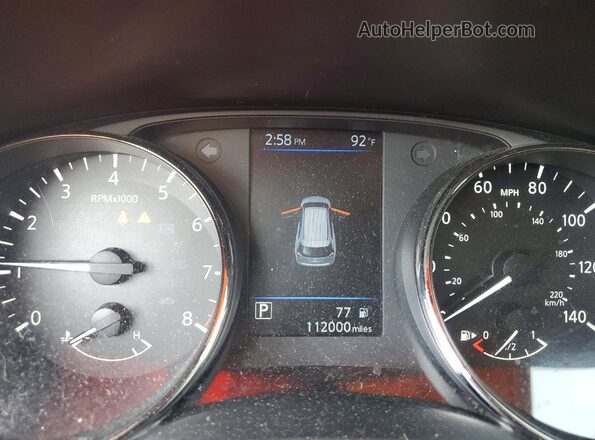JN8AT2MV9KW376827 2019 NISSAN ROGUE Черный Вид щитка приборов