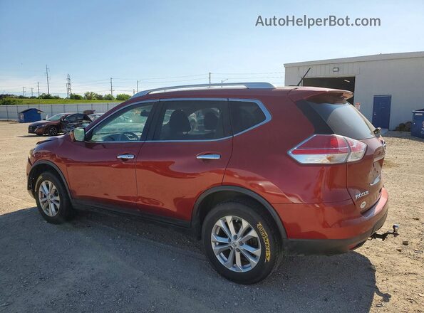 JN8AT2MVXGW137343 2016 NISSAN ROGUE Темно-бордовый Задняя левая четверть