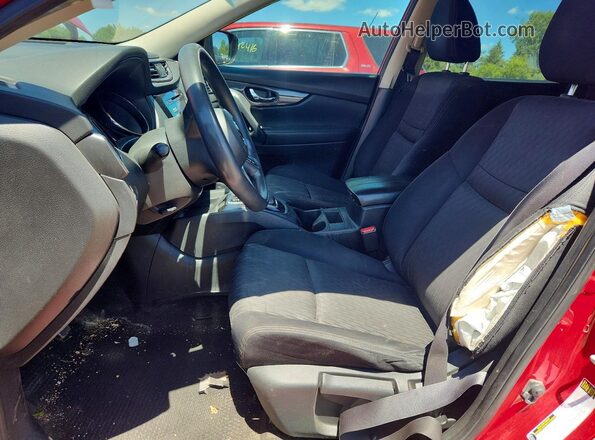 JN8AT2MVXHW274946 2017 NISSAN ROGUE Red Widok wnętrza z przodu
