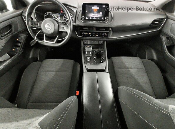 JN8AT3AA0MW016145 2021 NISSAN ROGUE Белый Вид панели приборов
