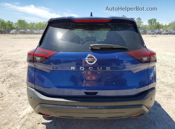 JN8AT3AA5MW013936 2021 NISSAN ROGUE Blue უკანა ხედი