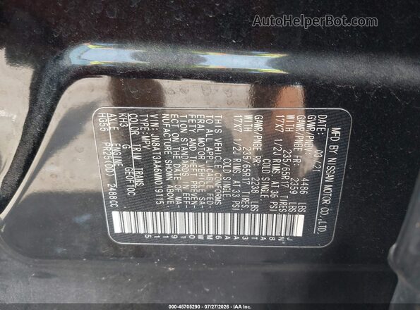 JN8AT3AA6MW019115 2021 NISSAN ROGUE Black Vista del compartimento del motor