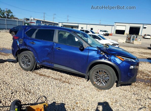 JN8AT3AB1MW223801 2021 NISSAN ROGUE Blue Delantero derecho