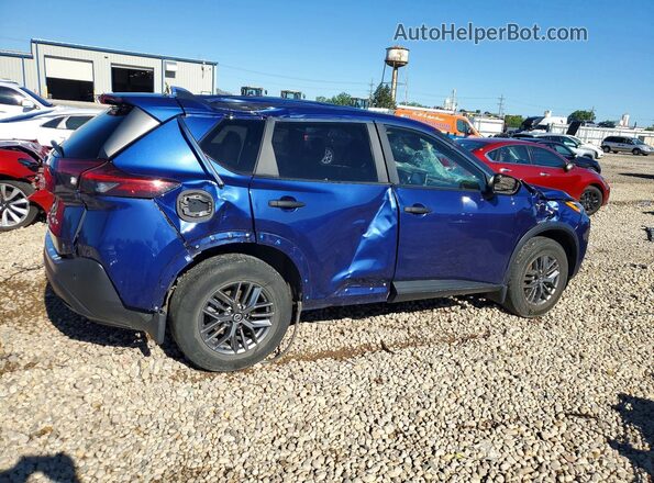 JN8AT3AB1MW223801 2021 NISSAN ROGUE Blue Trasero derecho