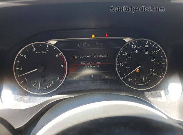 JN8AT3AB3MW208488 2021 NISSAN ROGUE Red Вид щитка приладів