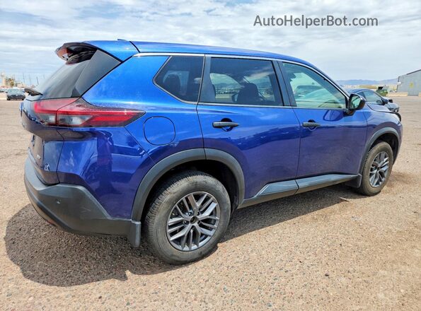 JN8AT3AB4MW223646 2021 NISSAN ROGUE Blue Trasero derecho