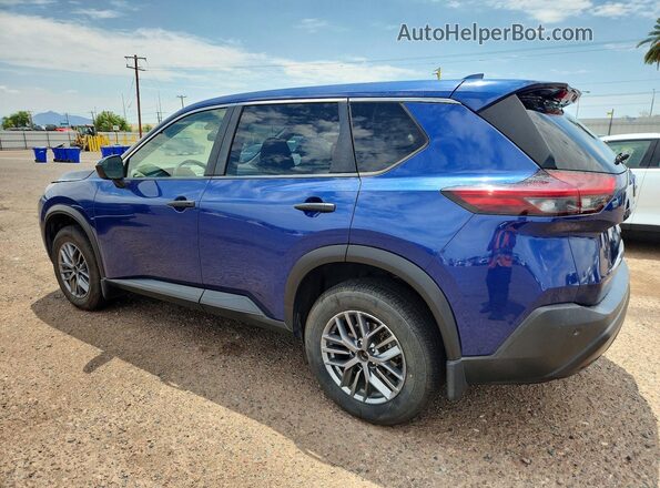 JN8AT3AB4MW223646 2021 NISSAN ROGUE Blue Trasero izquierdo