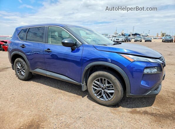 JN8AT3AB4MW223646 2021 NISSAN ROGUE Blue Delantero derecho