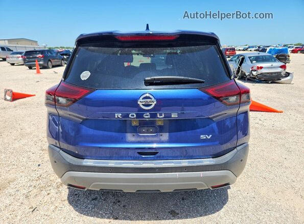 JN8AT3BA4MW010086 2021 NISSAN ROGUE Blue უკანა ხედი