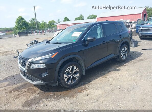 JN8AT3BAXMW009749 2021 NISSAN ROGUE Black წინა მარცხენა ხედი სამი მეოთხედიდან