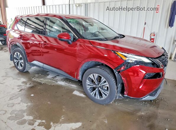 JN8AT3BB0MW209595 2021 NISSAN ROGUE Красный Передняя правая четверть