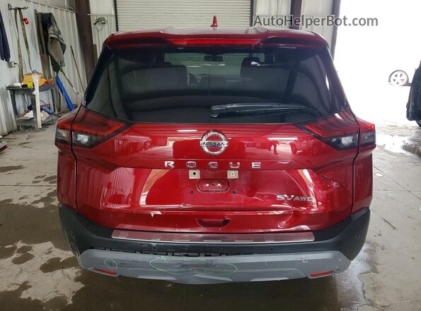 JN8AT3BB0MW209595 2021 NISSAN ROGUE Красный Вид сзади