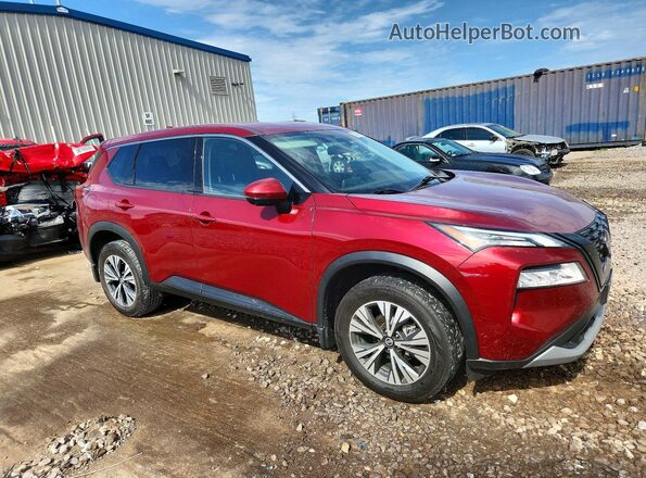 JN8AT3BB1MW210674 2021 NISSAN ROGUE Темно-бордовый Передняя правая четверть