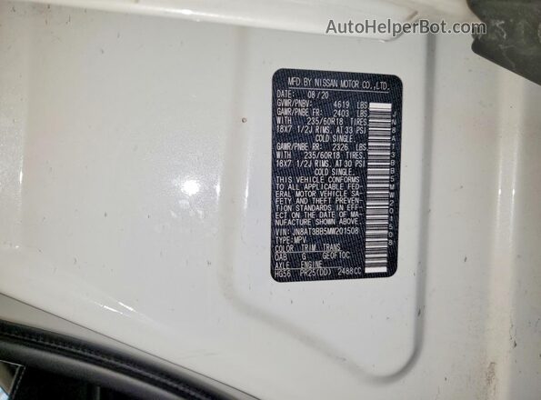 JN8AT3BB5MW201508 2021 NISSAN ROGUE White სალონის 360-გრადუსიანი ხედი