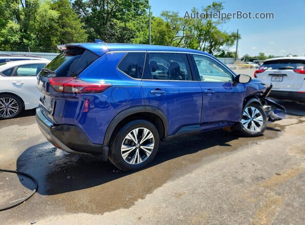 JN8AT3BB5MW217918 2021 NISSAN ROGUE Blue Trasero derecho
