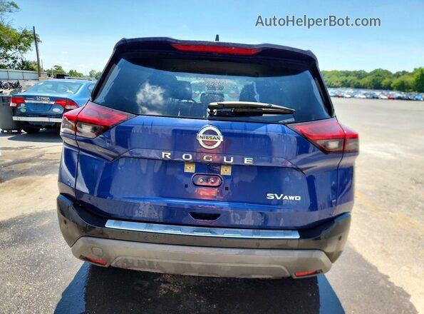 JN8AT3BB5MW217918 2021 NISSAN ROGUE Blue Vista trasera