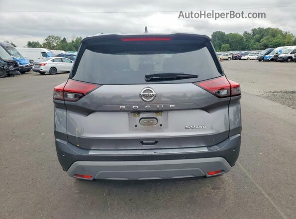 JN8AT3BB7MW230492 2021 NISSAN ROGUE Gray Rear view