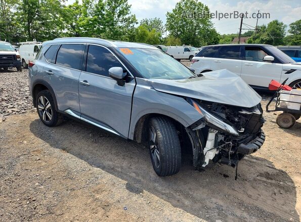 JN8AT3CB4MW203314 2021 NISSAN ROGUE Gray Delantero derecho