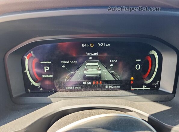 JN8AT3DC7MW107474 2021 NISSAN ROGUE Gray ხელსაწყოთა პანელის ხედი