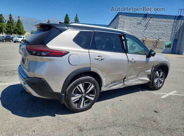 JN8AT3DC9MW101675 2021 NISSAN ROGUE Beige უკანა მარჯვენა