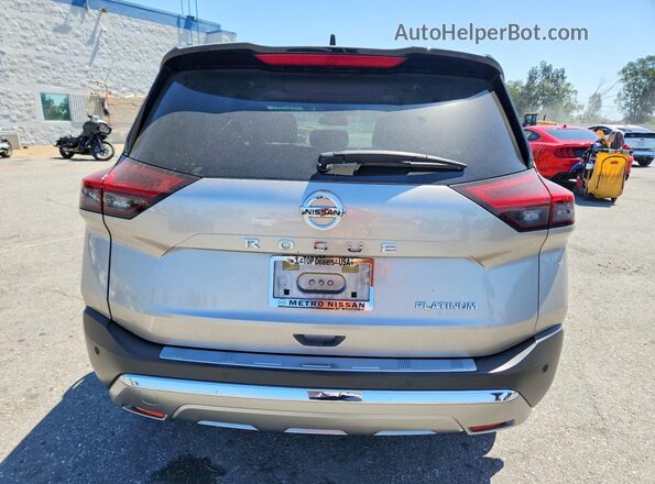 JN8AT3DC9MW101675 2021 NISSAN ROGUE Beige უკანა ხედი