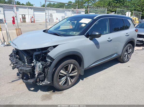 JN8AT3DD2MW301533 2021 NISSAN ROGUE Gray Vista tres cuartos delantera izquierda