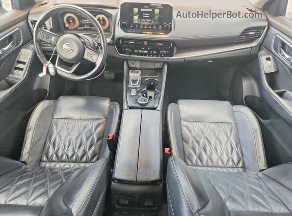 JN8AT3DD2MW303072 2021 NISSAN ROGUE Белый Вид панели приборов