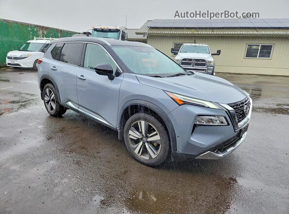 JN8AT3DD4MW313523 2021 NISSAN ROGUE Gray Delantero derecho
