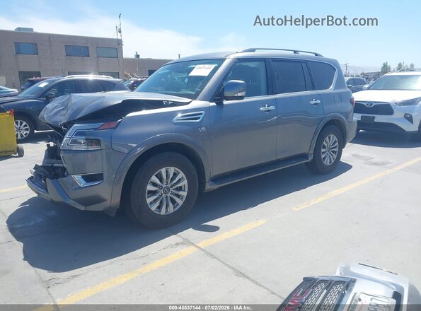 JN8AY2AC1N9163068 2022 NISSAN ARMADA Серый Передняя левая четверть