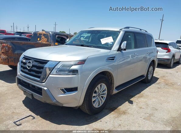 JN8AY2AC4M9146103 2021 NISSAN ARMADA Silver Передня ліва чверть