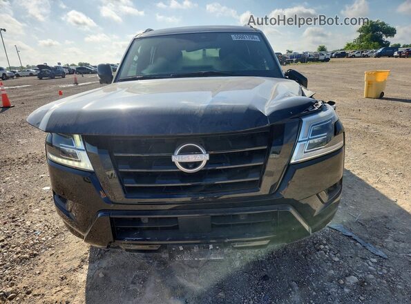 JN8AY2BA6M9375119 2021 NISSAN ARMADA Black Դիմացի տեսք