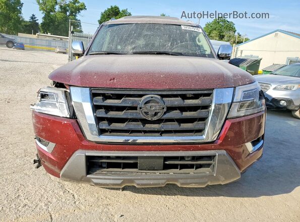 JN8AY2CDXP9690518 2023 NISSAN ARMADA Burgundy Դիմացի տեսք