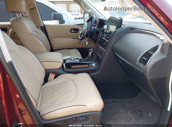 JN8AY2DA5P9400433 2023 NISSAN ARMADA Burgundy Front interior view