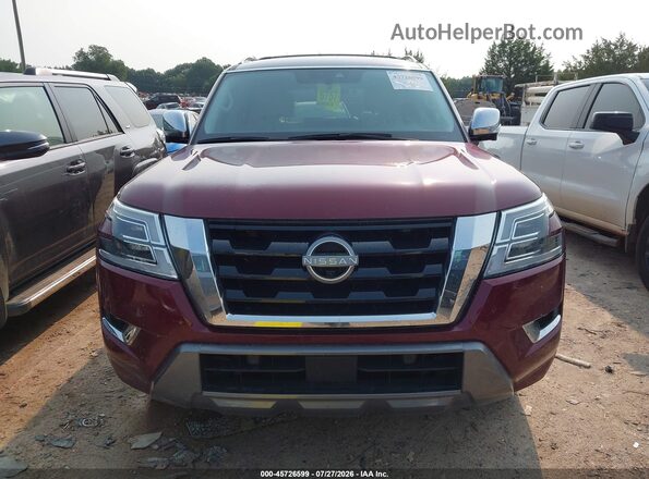 JN8AY2DA5P9400433 2023 NISSAN ARMADA Burgundy Instrument cluster view
