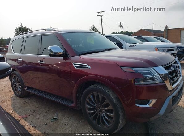 JN8AY2DA5P9400433 2023 NISSAN ARMADA Burgundy Rear interior view