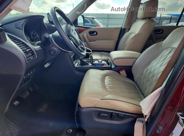 JN8AY2DAXP9401125 2023 NISSAN ARMADA Red Widok wnętrza z przodu