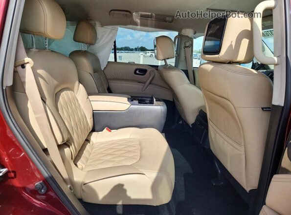 JN8AY2DAXP9401125 2023 NISSAN ARMADA Red Widok wnętrza z tyłu
