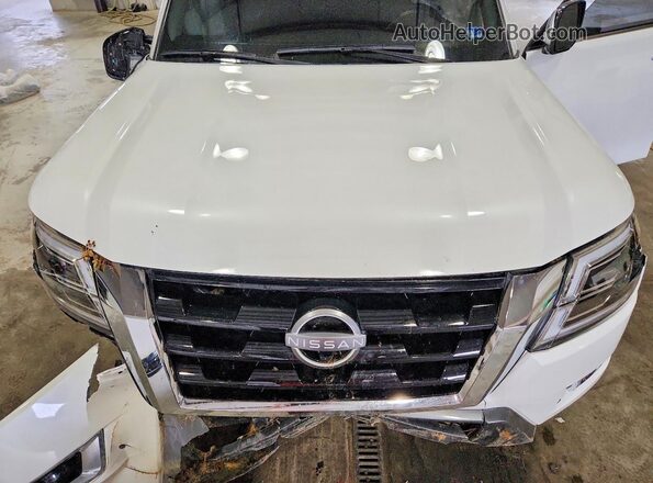 JN8AY2DB0P9837412 2023 NISSAN ARMADA White ძრავის განყოფილების ხედი