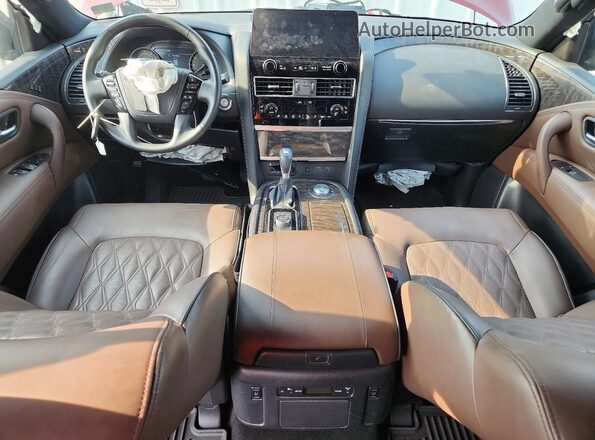 JN8AY2DB4R9850652 2024 NISSAN ARMADA Burgundy Առջևի վահանակի տեսք