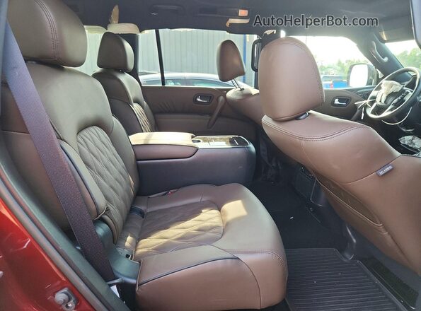 JN8AY2DB4R9850652 2024 NISSAN ARMADA Burgundy Սալոնի հետևի տեսք