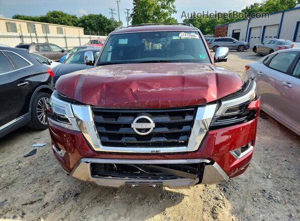JN8AY2DB4R9850652 2024 NISSAN ARMADA Burgundy Դիմացի տեսք