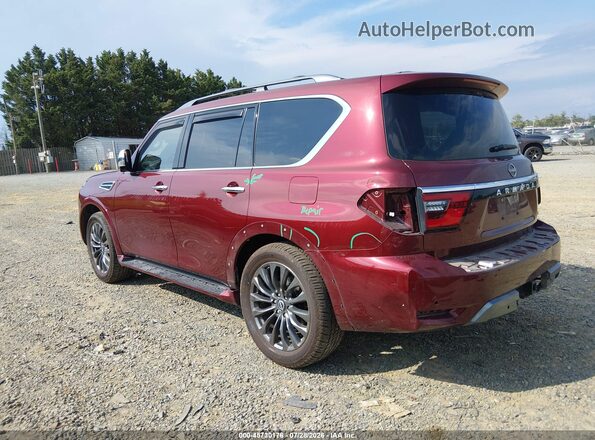 JN8AY2DB9R9851330 2024 NISSAN ARMADA Burgundy Rear left
