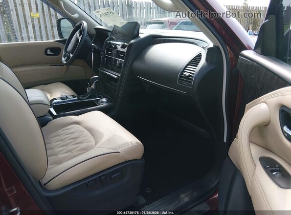 JN8AY2DB9R9851330 2024 NISSAN ARMADA Burgundy Front interior view